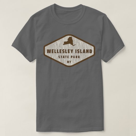 T-shirt Wellesley Island State Park New York Tree Log Text (Design devant)