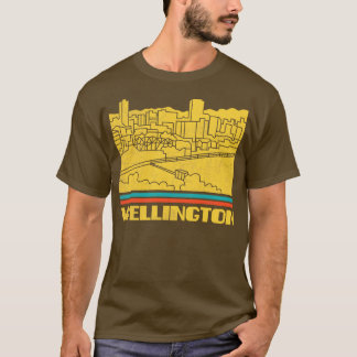 T-shirt Wellington City New Zealand Cadeau Silhouette Skyl