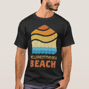 T-shirt Wells next the Sea Beach Norfolk Retro Waves Gra