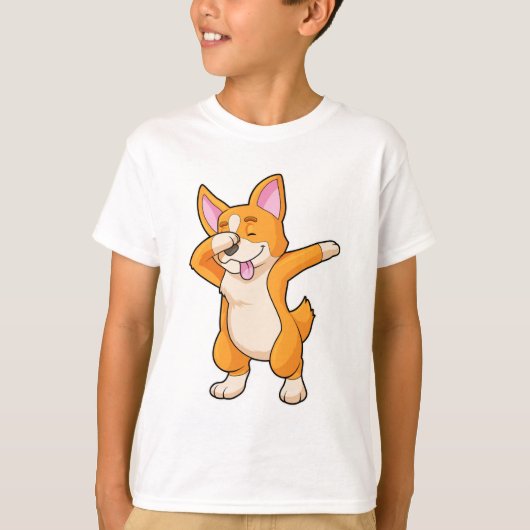 T-shirt Welsh Corgi à Dance Dab Hip hop (Devant)