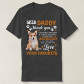 T-shirt Welsh Corgi Dog Dear Daddy Thank You (Design devant)