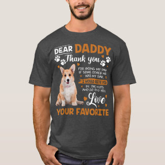 T-shirt Welsh Corgi Dog Dear Daddy Thank You