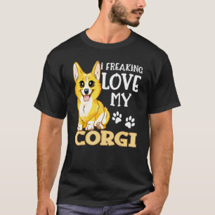 T-shirt Welsh Corgi Pembroke Chien J'adore Mon Corgi
