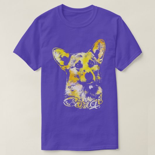T-shirt Welsh Corgi Portrait (Design devant)