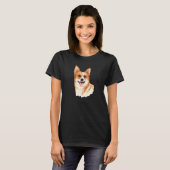 T-shirt Welsh Corgi Short Queen Portrait de chien (Devant entier)