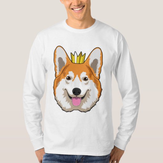 T-shirt Welsh corgi with Crown (Devant)