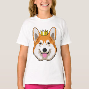 T-shirt Welsh corgi with Crown
