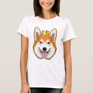 T-shirt Welsh corgi with Crown