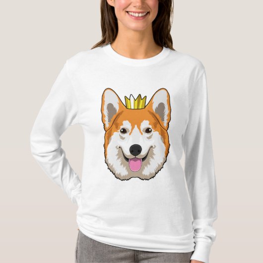 T-shirt Welsh corgi with Crown (Devant)