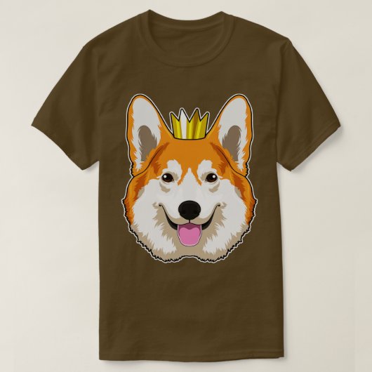 T-shirt Welsh corgi with Crown (Design devant)