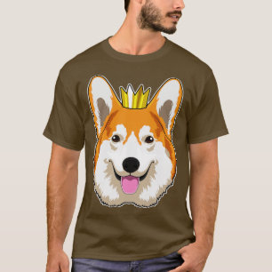 T-shirt Welsh corgi with Crown