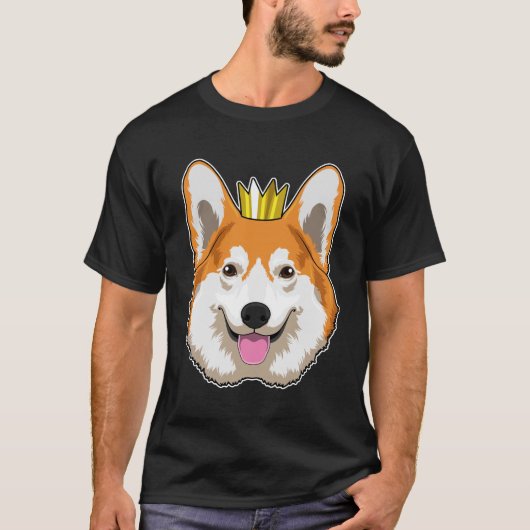 T-shirt Welsh corgi with Crown (Devant)