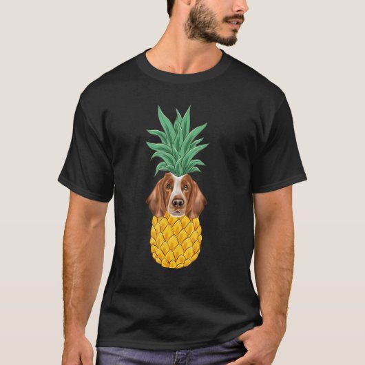 T-shirt Welsh Springer Spaniel Pineapple Dog (Devant)