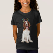 T-Shirt Welsh Springer Spaniel Reindeer Christmas Chien (Devant)