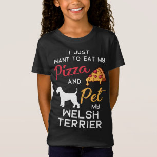 T-Shirt Welsh Terrier Chien Pizza amant propriétaire Noël