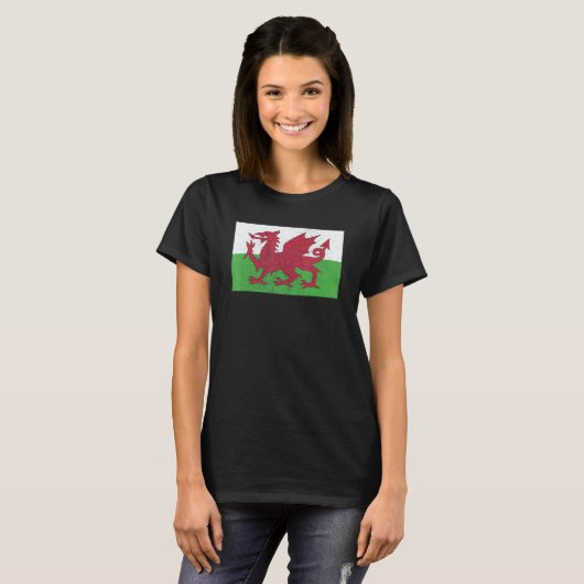 T-shirt Welsh Wales Flag Pride Welsh Flag (Devant entier)