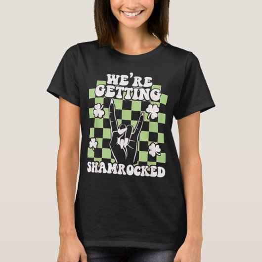 T-shirt We're Getting Shamrocked St Patricks Day Bachelore (Devant)