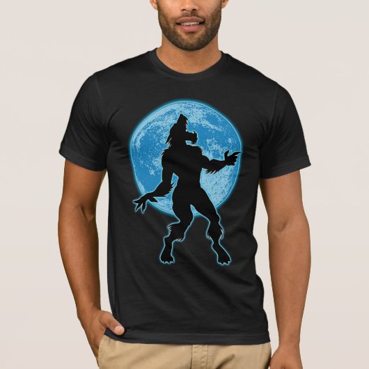 T-shirt Werewolf and moon (Devant)