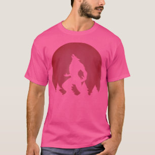 T-shirt Werewolf Blood Red Moon Wolf Pleine lune Garçons F