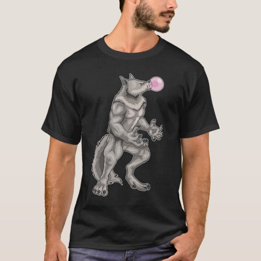 T-shirt Werewolf Halloween Chevaucher gomme (Devant)