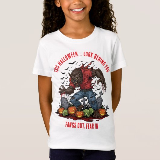 T-Shirt 🐺 Werewolf Halloween Horror Tee 🎃 (Devant)