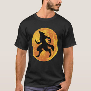 T-shirt Werewolf Halloween Pleine lune Effrayant Wolf Horr