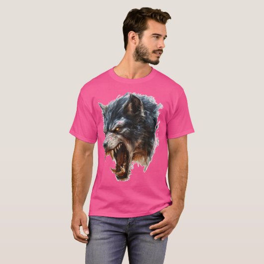 T-shirt Werewolf Mythical Motif Imaginaire Illustration We (Devant entier)