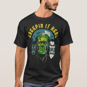 T-shirt Werewolf Vampire Dracula Halloween Creepin It Real
