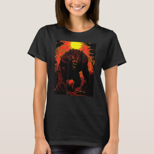 T-shirt Werewolf Vintage Cinéma Night Moon Forest