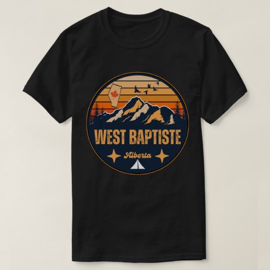 T-shirt West Baptiste, Alberta (Design devant)