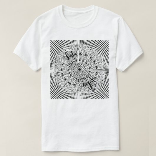 T-shirt West Coast Love  (Design devant)