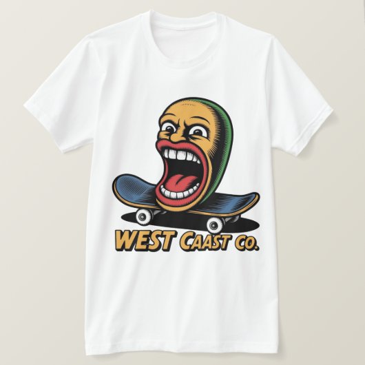 T-shirt West Coast Skateboard Art (Design devant)