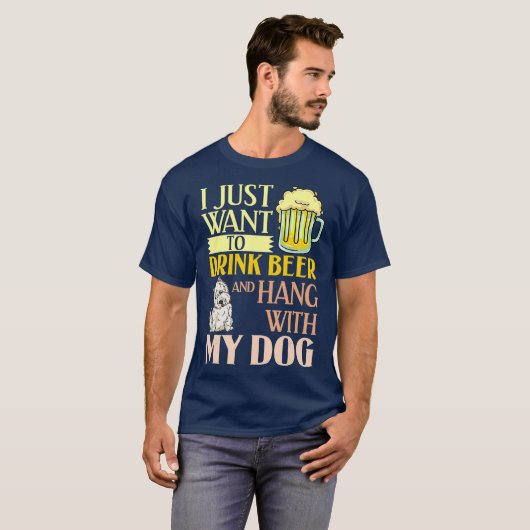 T-shirt West Highland Terrier Chien Chien Chien Chien Chie (Devant entier)