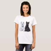 T-shirt West Highland White & Scottish Terriers (Devant entier)