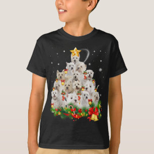 T-shirt West Highland White Terrier Feux de Noël