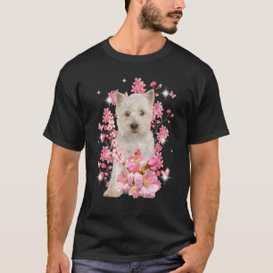 T-shirt West Highland White Terrier Fleurs de fleurs de ce
