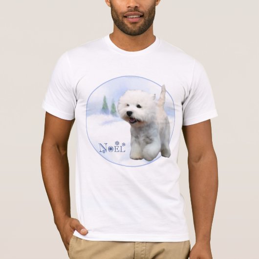 T-shirt West Highland White Terrier Noel (Devant)