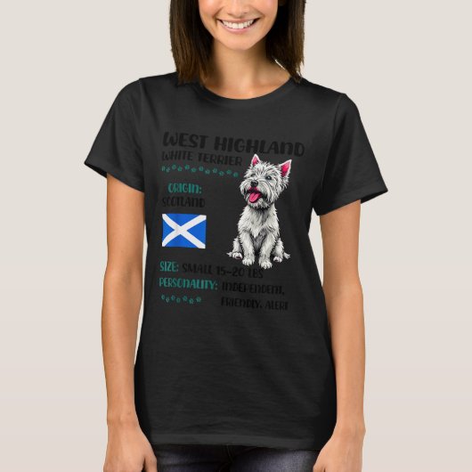 T-shirt West Highland White Terrier Origin Funny Westie Do (Devant)