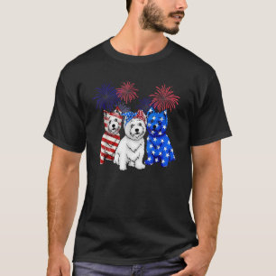 T-shirt West Highland White Terrier US Drapeau 4 juillet C