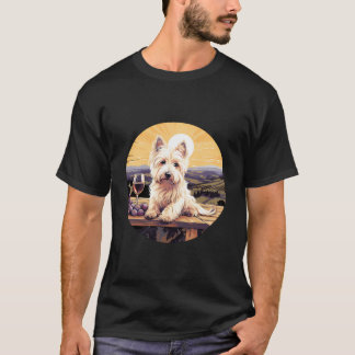 T-shirt West Highland White Terrier Vin Funny Chien Vineya