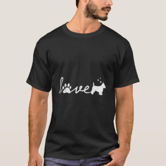 T-shirt West Highland White Terrier Westie Maman Papa Chie