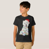 T-shirt West Highland White Terrier Westin Christmas Light (Devant entier)