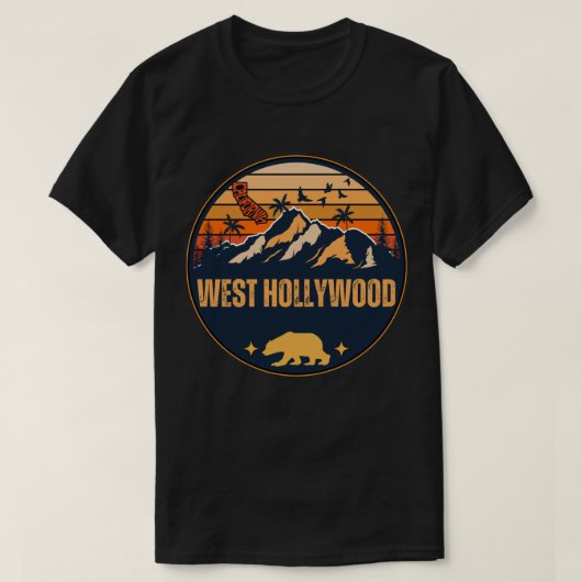 T-shirt West Hollywood, Californie (Design devant)