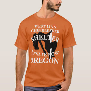T-SHIRT WEST LINN POM-POM GIRL SHELTER DONNEZ MAINTENANT O