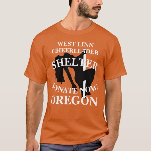 T-SHIRT WEST LINN POM-POM GIRL SHELTER DONNEZ MAINTENANT O (Devant)