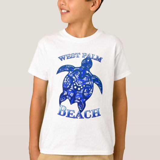 T-shirt West Palm Beach Florida Vacation Tribal Turtle (Devant)