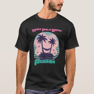 T-shirt West Palm Beach Vacances Floride Palm arbres Plage