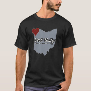 T-shirt WEST UNITY Ohio OH Ville État USA Cadeau Souveni