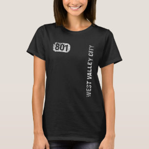 T-shirt West Valley City Utah 801 indicatif régional Vinta