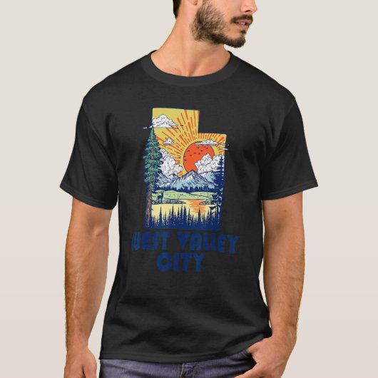 T-shirt West Valley City Utah Nature State Pride Mountains (Devant)